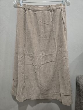 Nordstrom• Beige Corduroy Y2k Cotton Midi Skirt. Sz Petite M